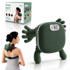 ALYV Cordless Heated Neck & Back Massager, Wireless 4D Shiatsu Bionic Hand Massager with Deep Kneading, 3 Speed Levels & 2 Heat Settings, Adjustable Hands-Free Strap, Portable Massager for Neck, Shoulders & Back