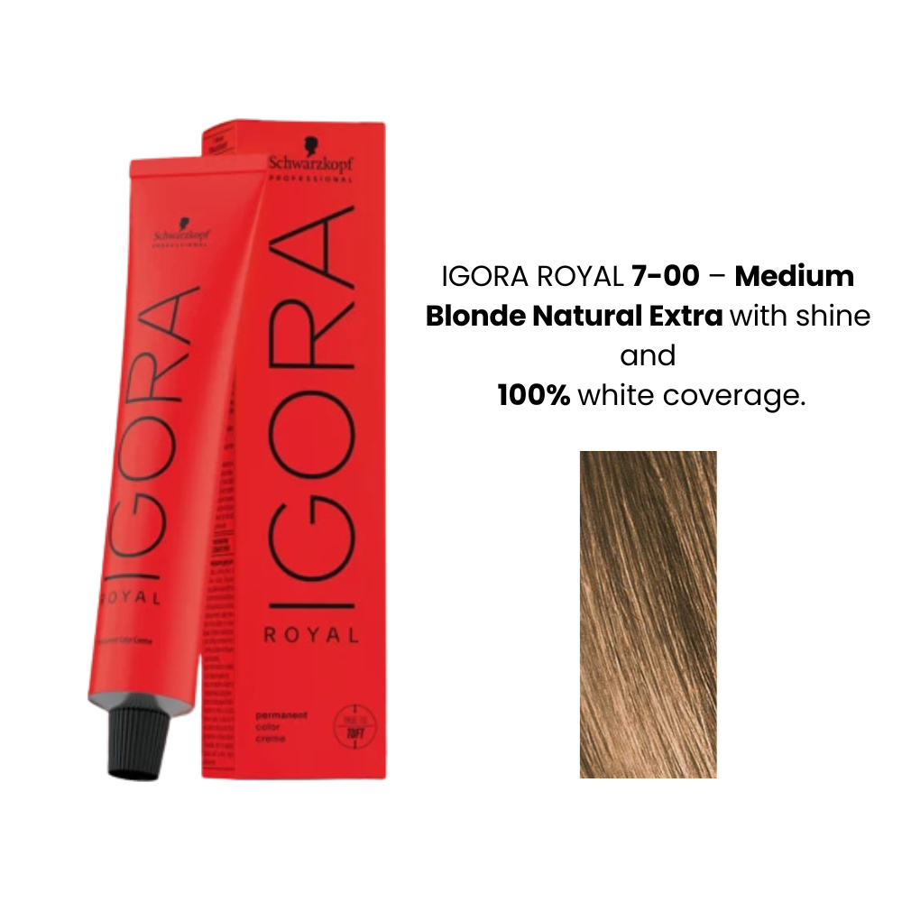 SCHWARZKOPF IGORA ROYAL HAIR COLOR SHADE NO 7-00 (60ML)-MRP-425