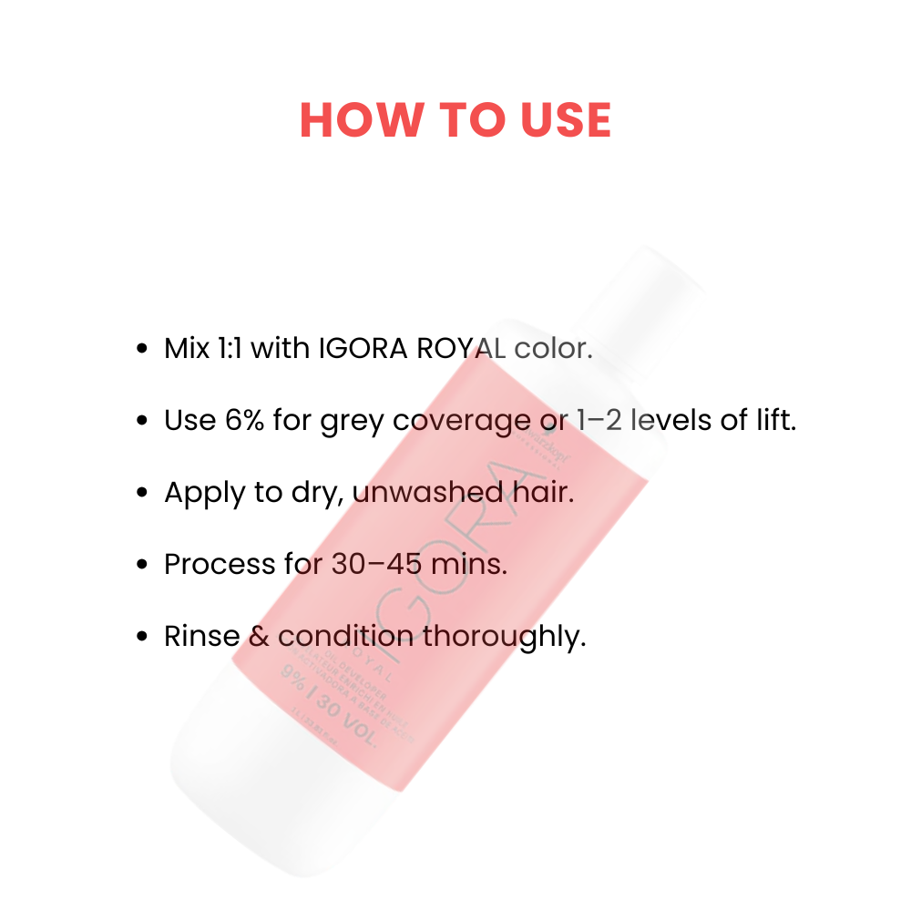 SCHWARZKOPF IGORA 9% OIL DEVELOPER 30VOL - 1000ML-MRP-799