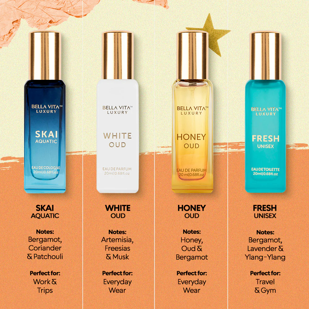 Bella Vita Luxury Perfume Unisex Gift Set 4 x 20ml
