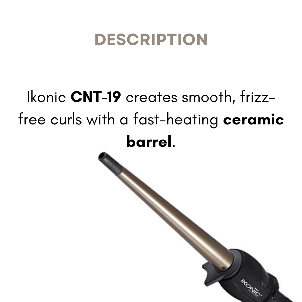 Ikonic Conical Tong - Cnt 19 Black