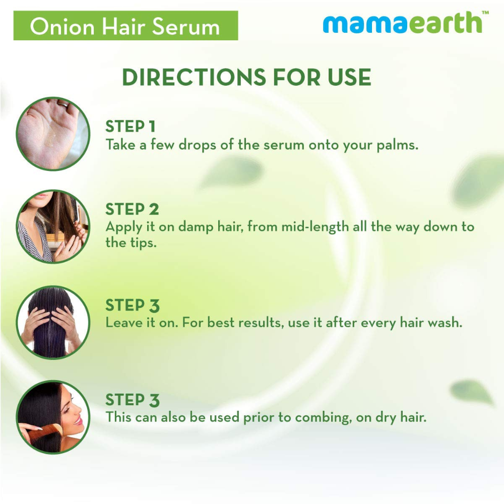 Mamaearth Onion Hair Serum with Onion & Biotin for Strong Frizz-Free Hair 100 ml