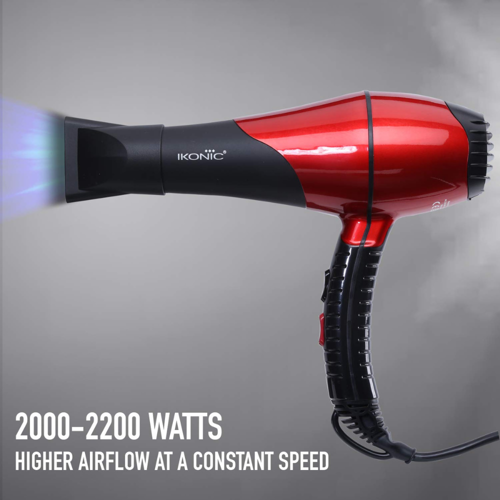 Ikonic Hair Dryer 2200 Red & Black