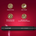 ಐಕಾನಿಕ್ ಹೇರ್ ಸ್ಟ್ರೈಟ್ನರ್ ಸರಳವಾಗಿ ನೇರ ಕಪ್ಪು