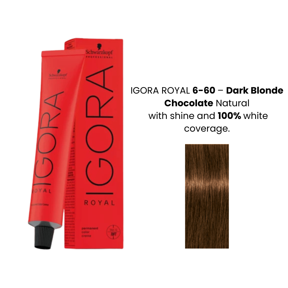 SCHWARZKOPF IGORA ROYAL HAIR COLOR SHADE NO 6-60 (60ML)