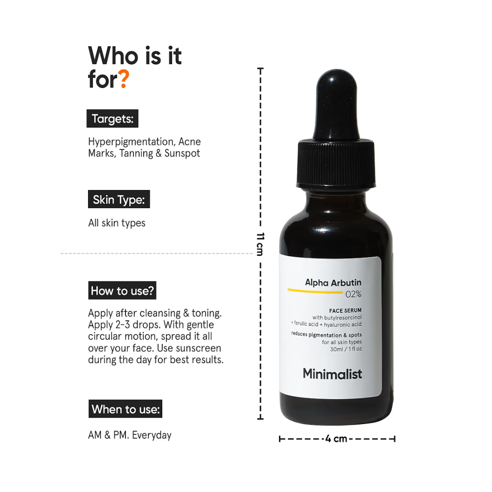 Minimalist Alpha Arbutin 02% Face Serum 30ml