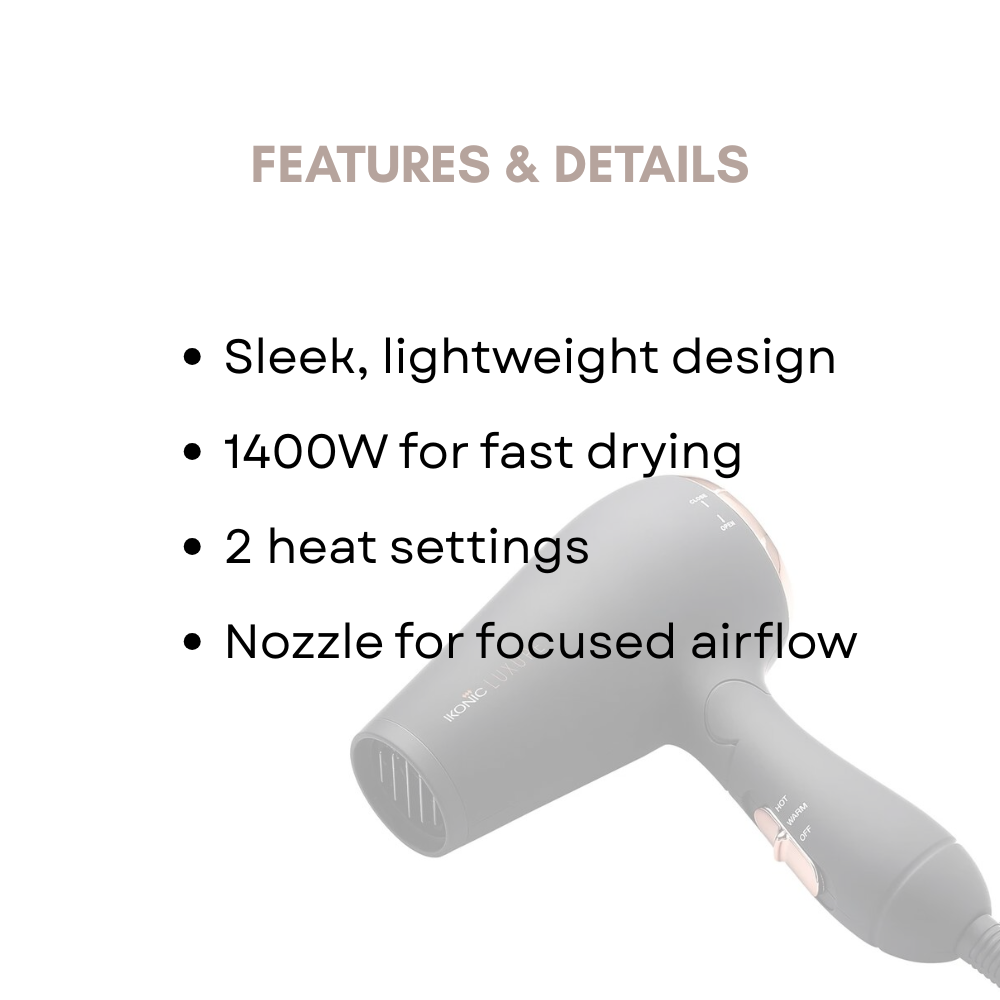 Ikonic Luxure Hair Dryer Black
