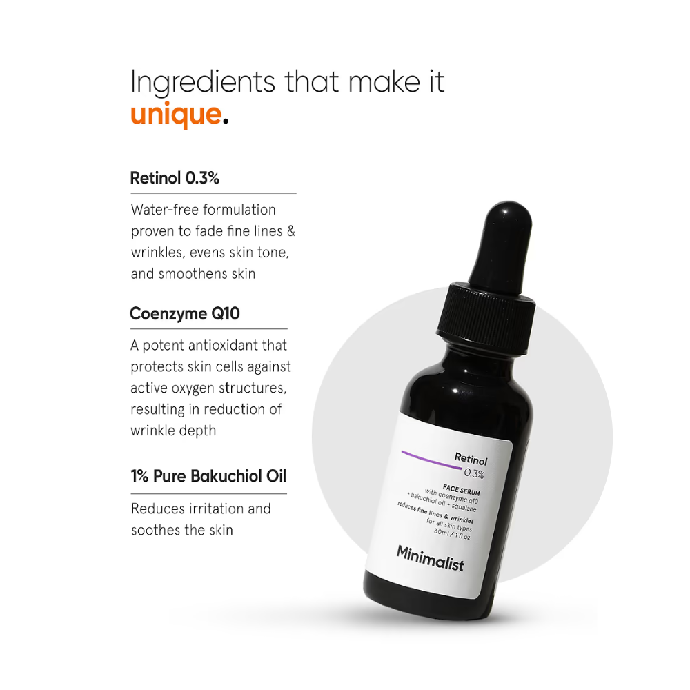 Minimalist Retinol 0.3% Face Serum 30ml