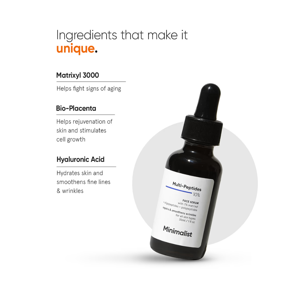 मिनिमलिस्ट मल्टी-पेप्टाइड्स 10% फेस सीरम 30ml