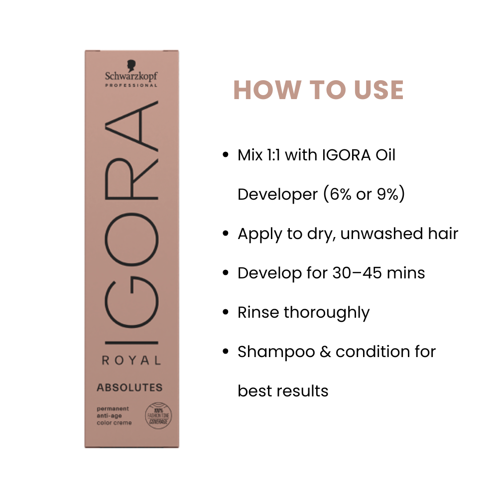SCHWARZKOPF IGORA ROYAL ABSOLUTES HAIR COLOR SHADE 4-60 60ml
