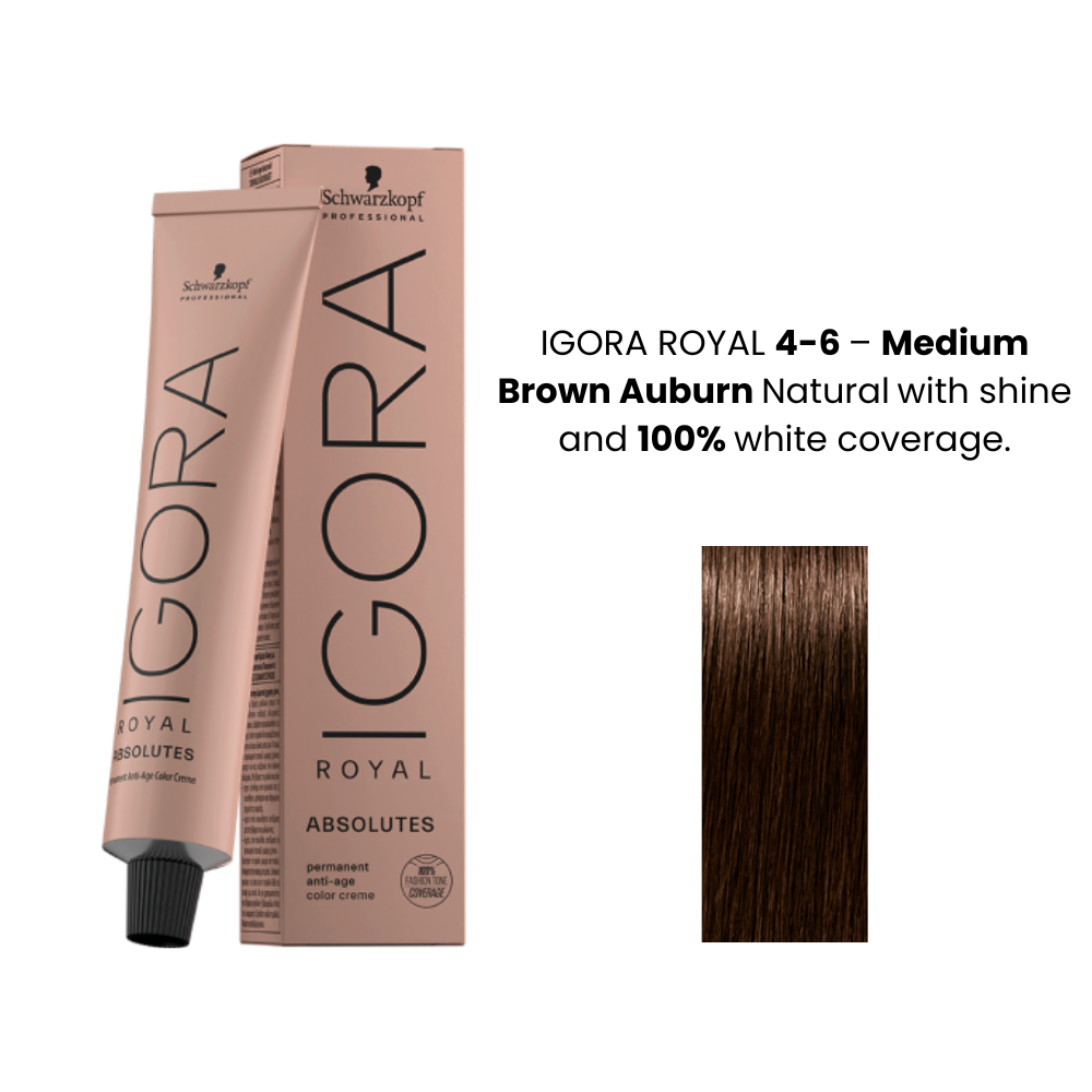 SCHWARZKOPF IGORA ROYAL ABSOLUTES HAIR COLOR SHADE 4-60 60ml
