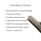 Ikonic Butterfly Clips Set of 4