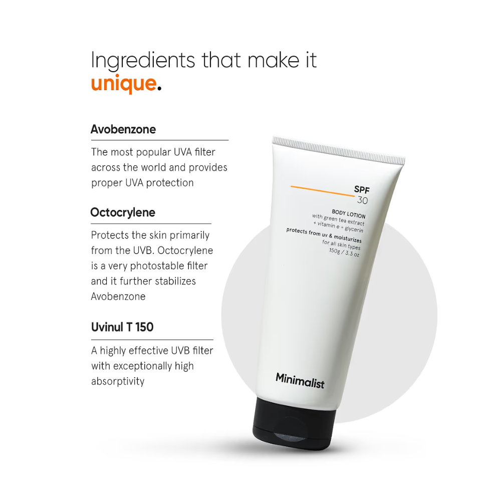 ಮಿನಿಮಲಿಸ್ಟ್ SPF 30 ಬಾಡಿ ಲೋಷನ್ 150g