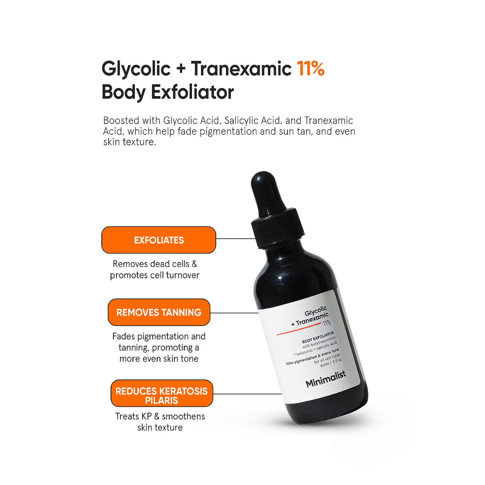 Minimalist Glycolic + Tranexamic 11% Body Exfoliator 60ml