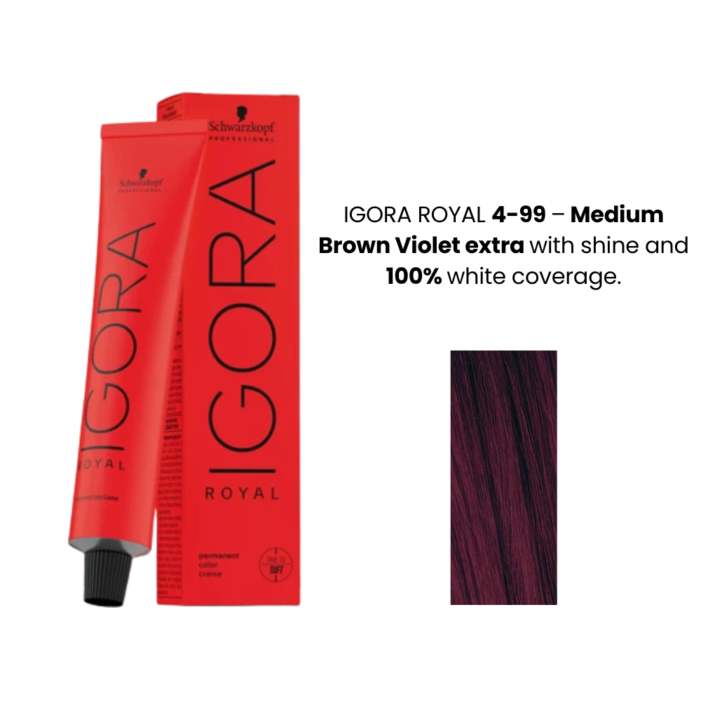 SCHWARZKOPF IGORA ROYAL HAIR COLOR SHADE 4-99(60ML)
