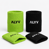 ALYV Sports Wrist Sweatband for Men & Women | Green & Black | Set of 4
