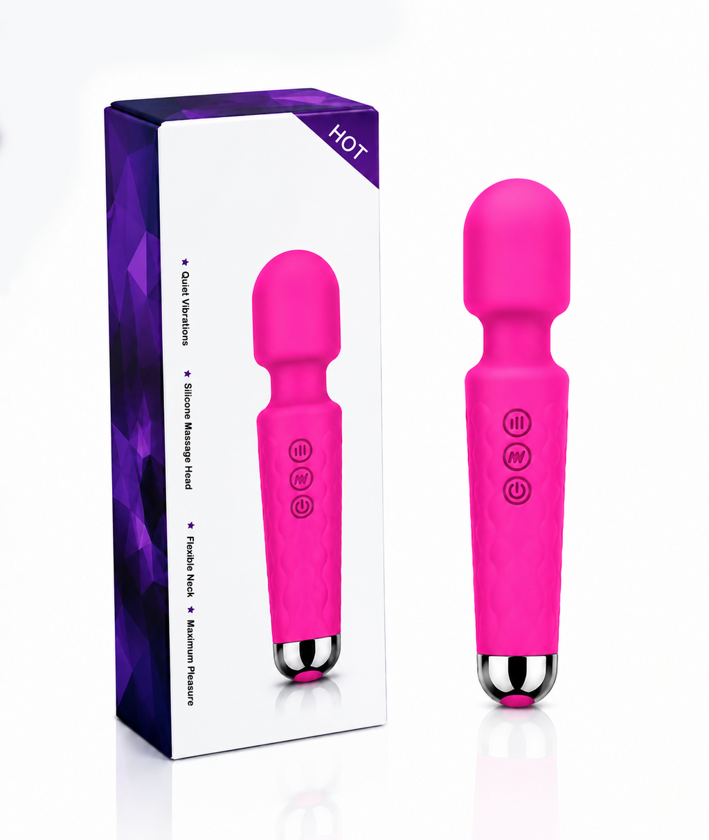 ALYV Rechargeable Full Body Massager for Women & Men | Cordless Electric Handheld Body Massager with Multiple Vibration Modes | Waterproof  Body Massager | Pink