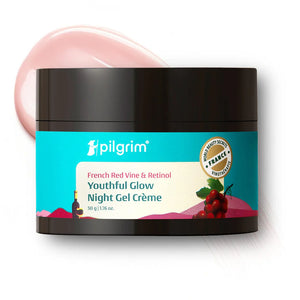 PILGRIM FRENCH RED VINE & RETINOL YOUTHFUL GLOW NIGHT GEL CRÈME-50G