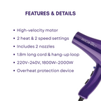 Ikonic Storm Hair Dryer (Purple)