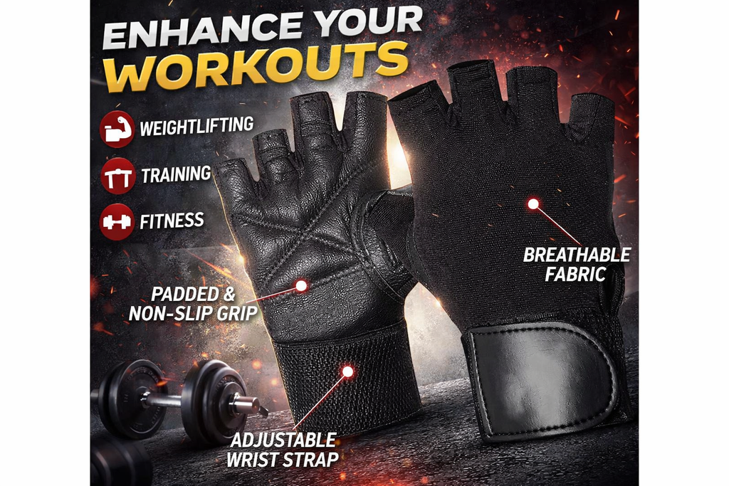 ALYV Black Gym Gloves