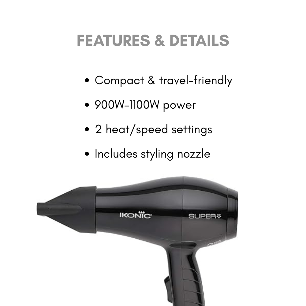 Ikonic Mini Dryer Superstar Black