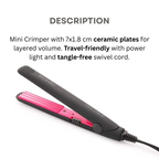 Ikonic Mini Crimper Black and Pink