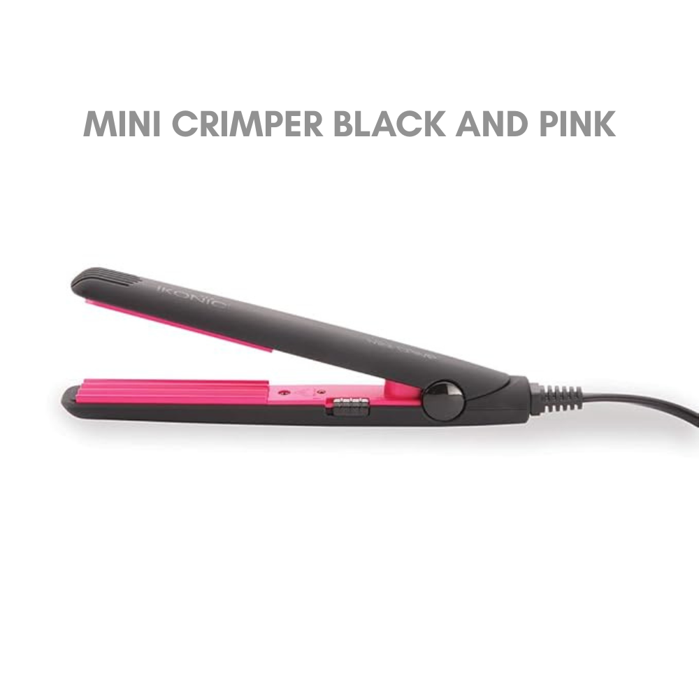 Ikonic Mini Crimper Black and Pink