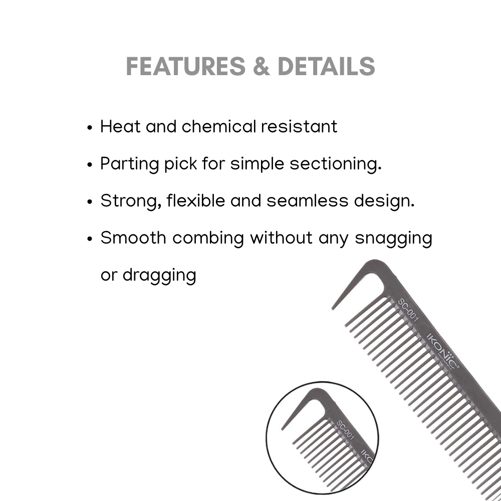 Ikonic Silicon Heat Resistant Comb SC-001