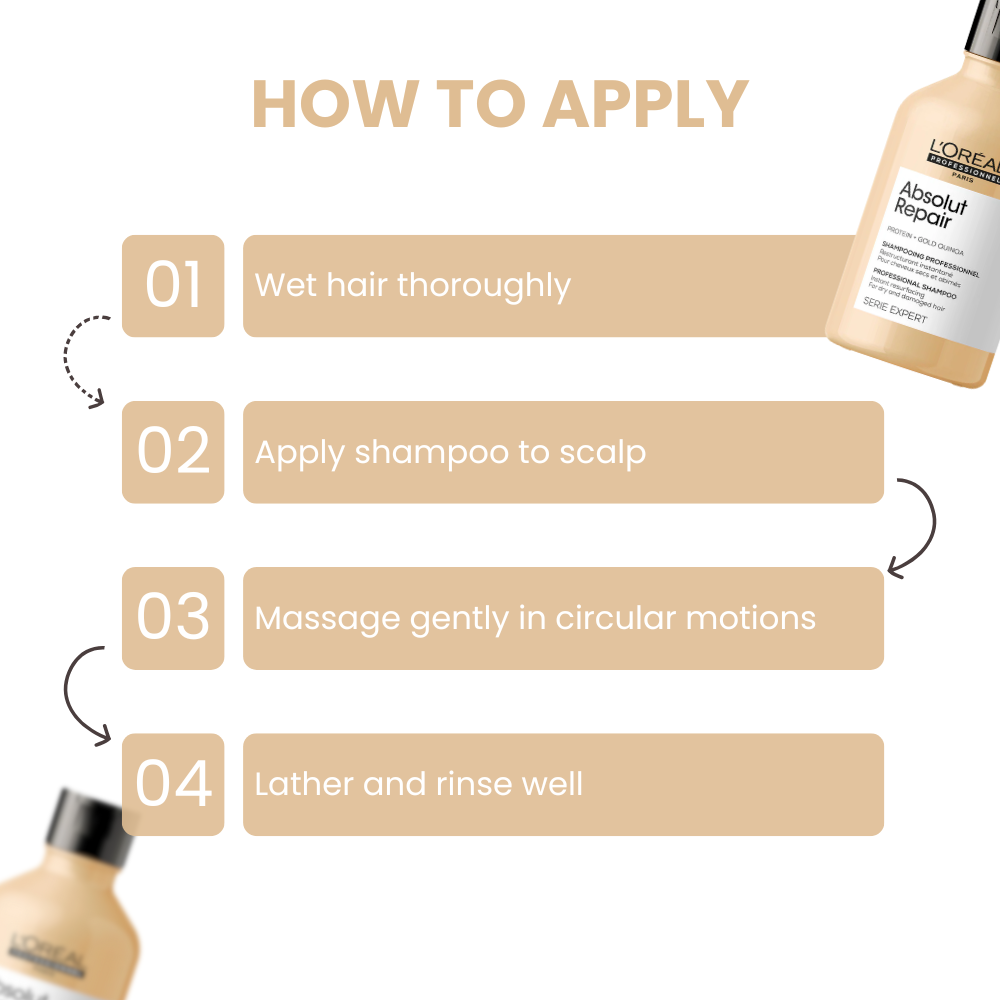 LOREAL ABSOLUT REPAIR LIPIDIUM SHAMPOO 300ML .