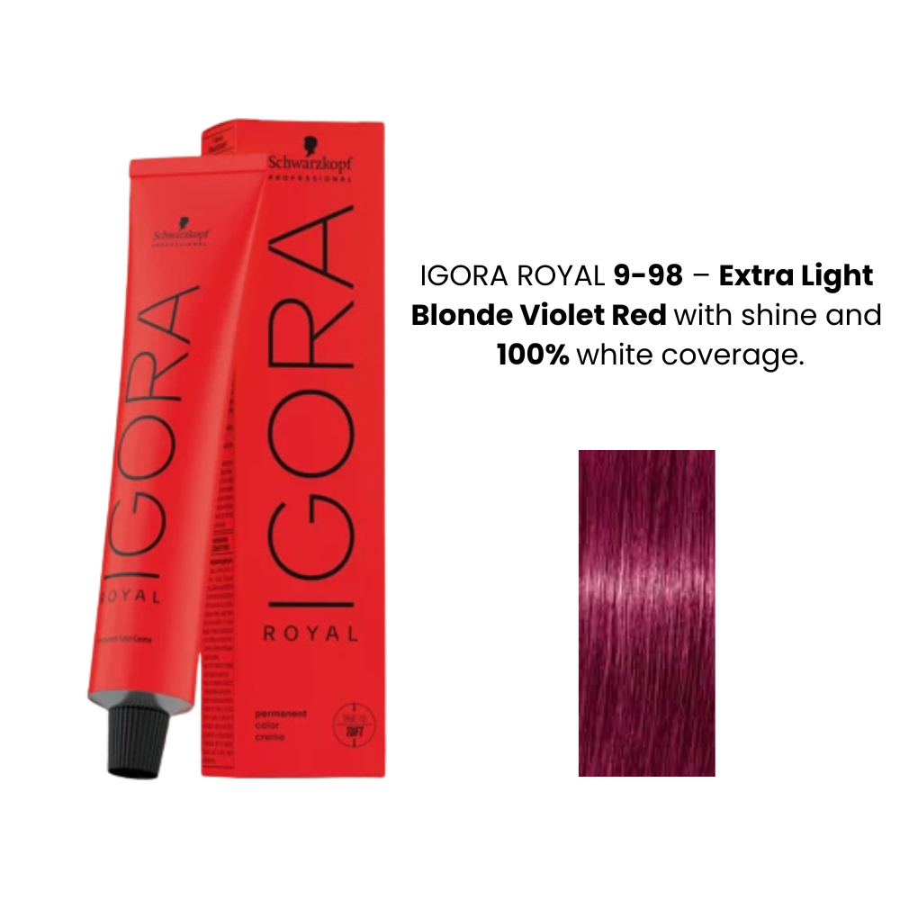 SCHWARZKOPF IGORA ROYAL HAIR COLOR SHADE NO 9-98 (60ML)