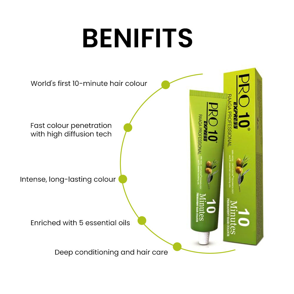 रागा प्रोफेशनल प्रो 10 एक्सप्रेस परमानेंट हेयर कलर 5 लाइट ब्राउन