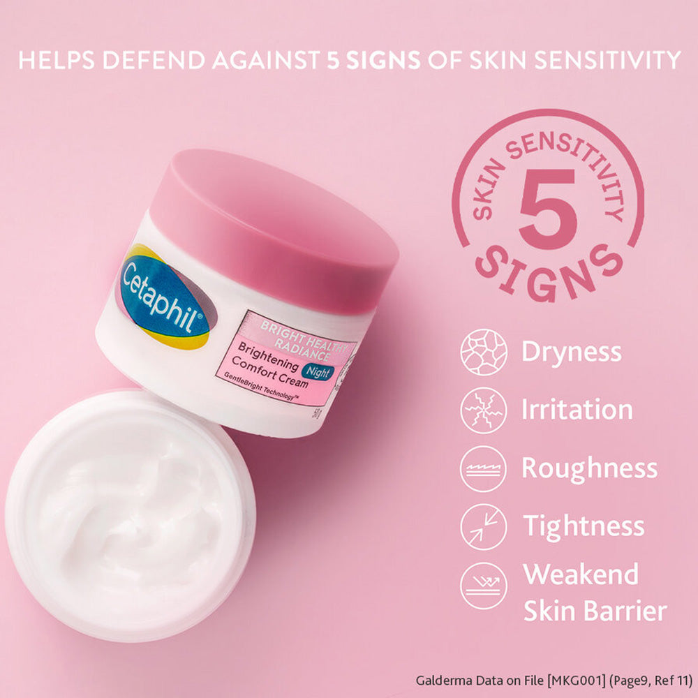 CETAPHIL BRIGHT HEALTHY RADIANCE BRIGHTENING NIGHT COMFORT CREAM 50GM