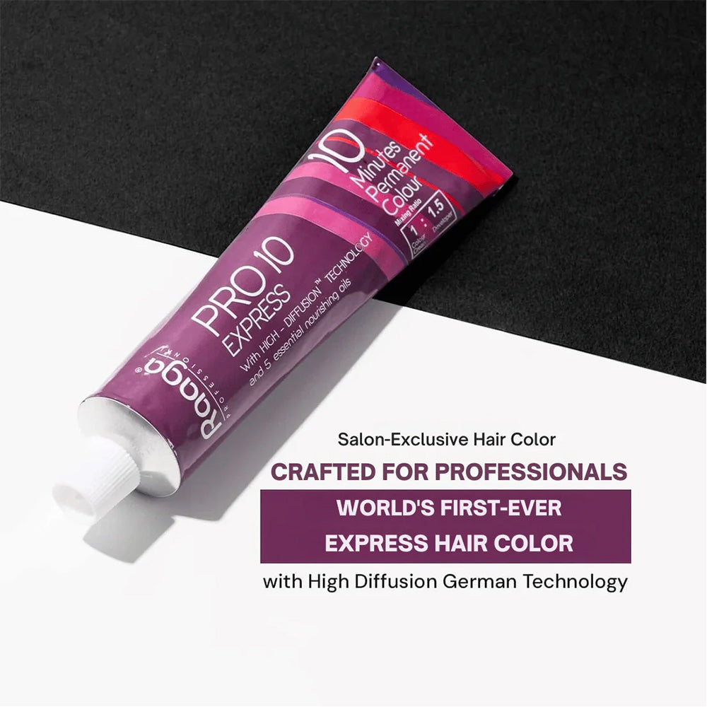 Raaga Professional Pro 10 Express Permanent Hair Color 4 Medium Brown 90g