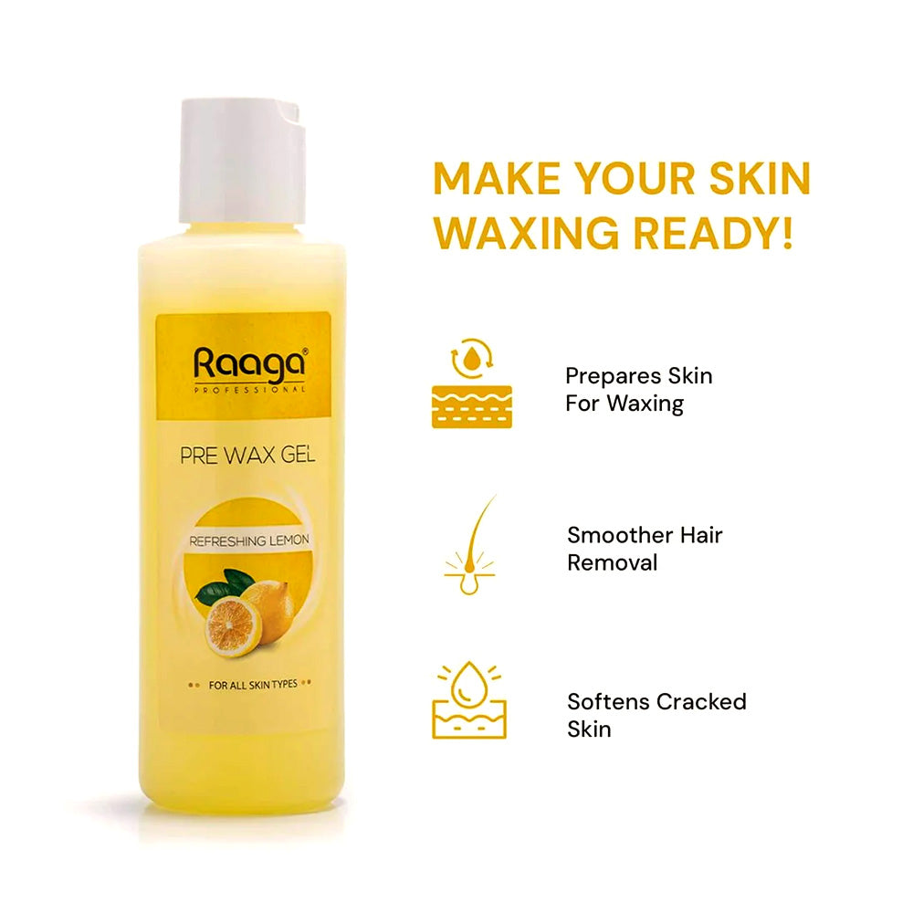 Raaga Professional Pre-Wax Gel Refreshing Lemon 250Ml