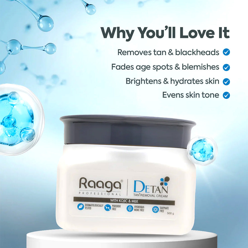 Raaga Professional De-Tan Tan Removal Cream, 500Gm