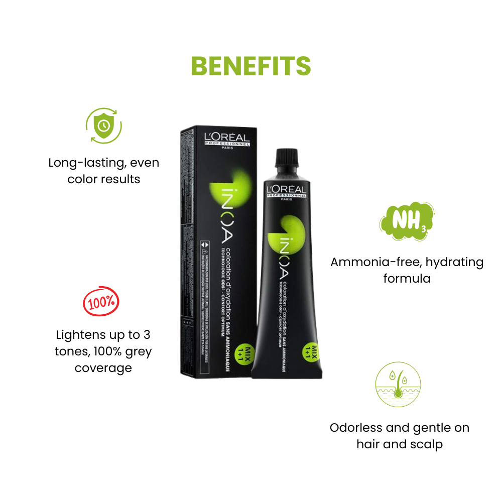 Loreal Inoa Ammonia Free Hair Color 60G 5.25 Light Mahogany Brown_445