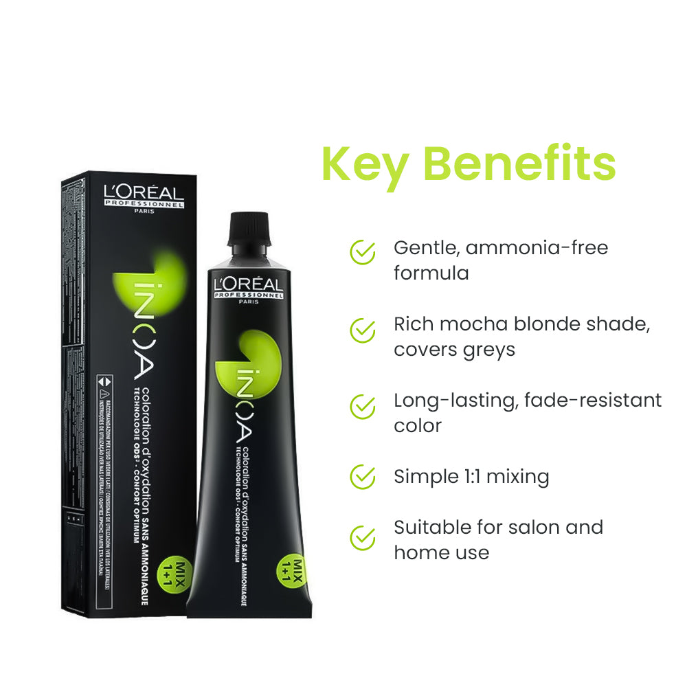 Loreal Inoa Ammonia Free Hair Color 60G 8.8 Light Mocha Blonde