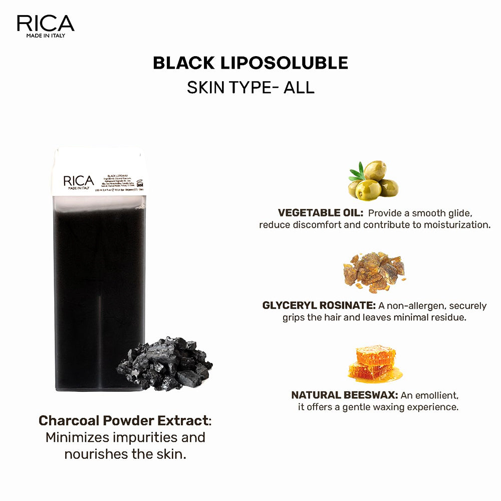 Rica Black Liposoluble Wax Refill 100 Ml