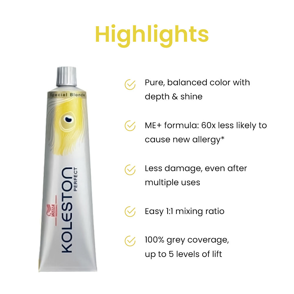 ವೆಲ್ಲಾ ವೃತ್ತಿಪರರು ಕೊಲೆಸ್ಟನ್ ಪರ್ಫೆಕ್ಟ್ ಸ್ಪೆಷಲ್ ಬ್ಲಾಂಡ್ ಹೇರ್ ಕಲರ್ 12/61 ಕಲರ್ಂಟ್ ಟ್ಯೂಬ್ 60G