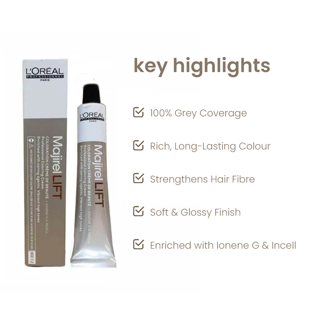 लोरियल प्रोफेशनल माजिरेल लिफ्ट 12.7 मैट बहुत हल्का भूरा