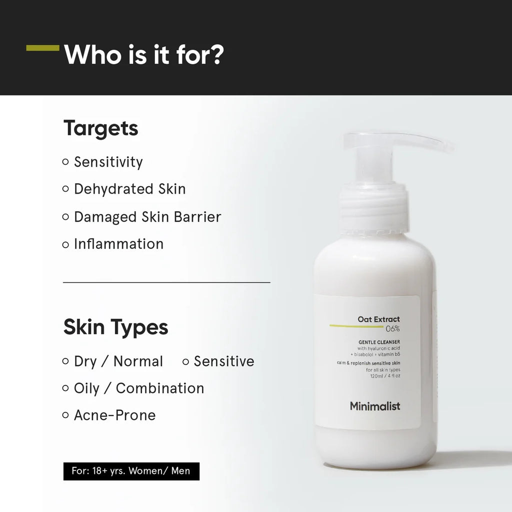 Minimalist B12+Oat Extract 6.5% Gentle Cleanser 120ml