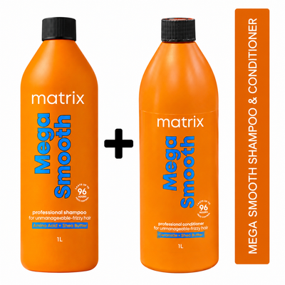 Matrix Mega Smooth Professional Shampoo 1000ml & Conditioner 1000ml Combo