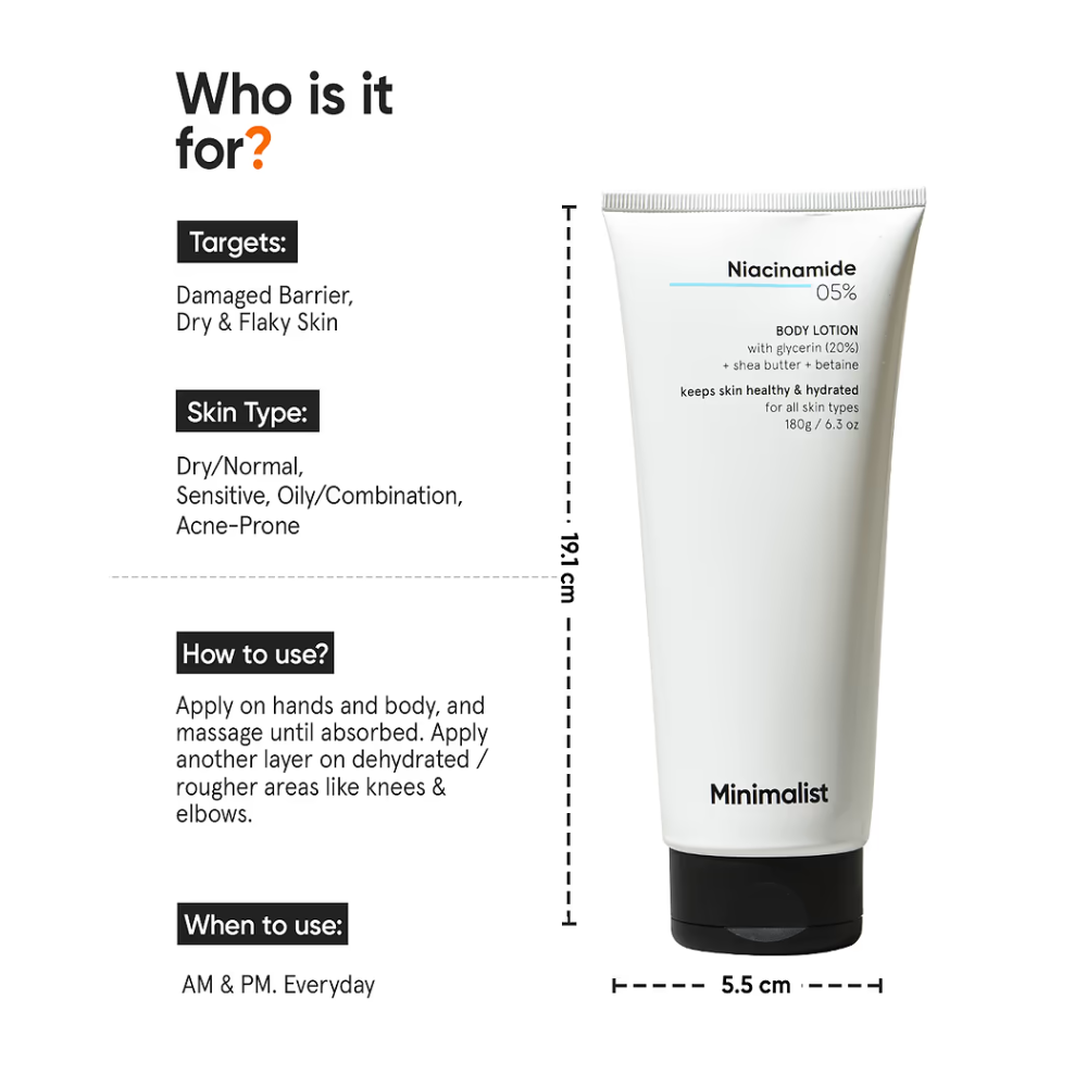 Minimalist Niacinamide 5% Body Lotion 180g