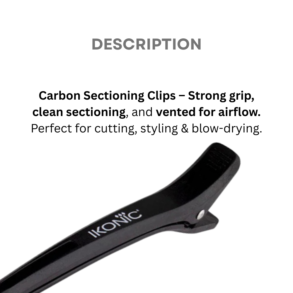 ಐಕಾನಿಕ್ ವಿಭಾಗದ ಕ್ಲಿಪ್‌ಗಳು - 6 ಕಪ್ಪು ಪ್ಯಾಕ್