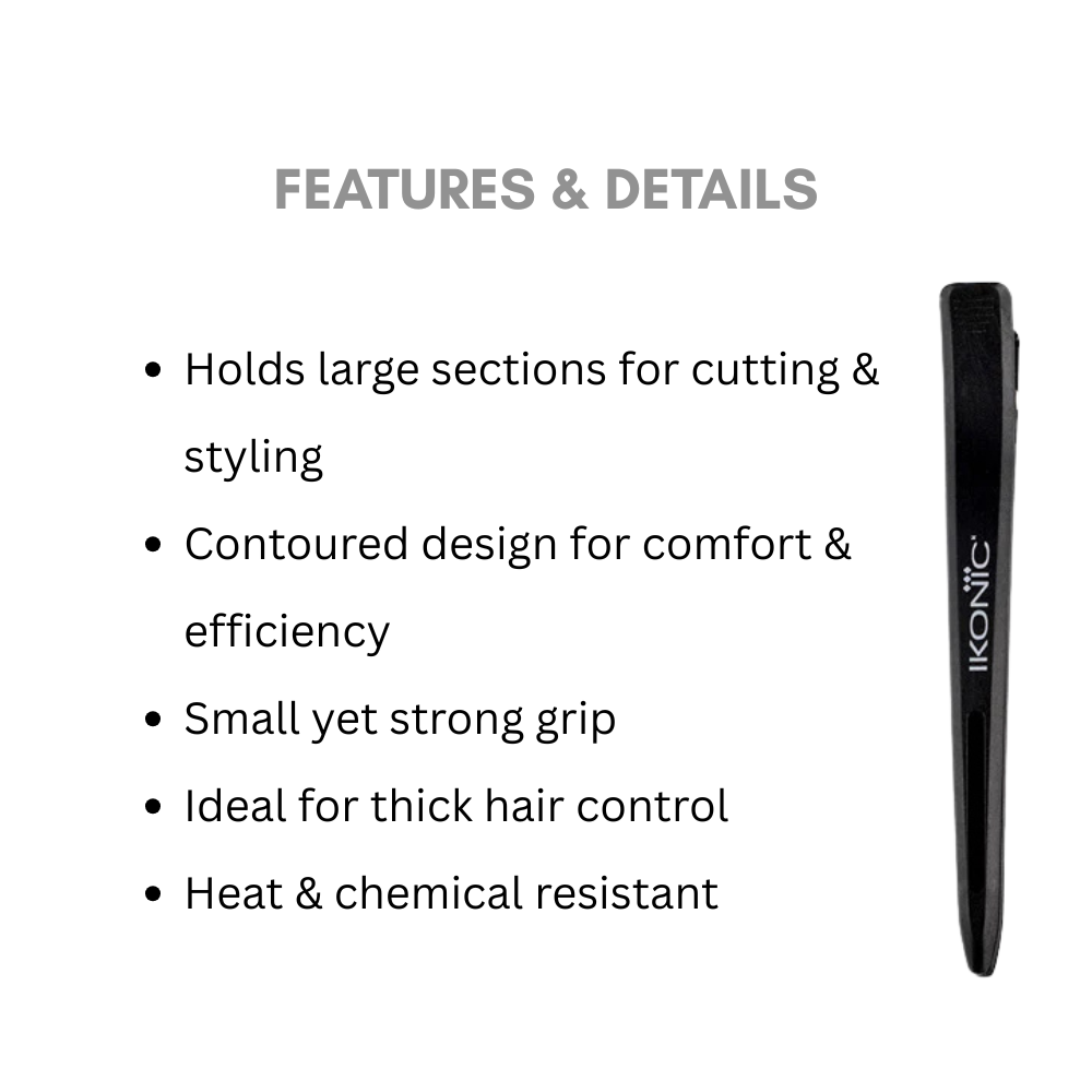 Ikonic Section Clips - Pack Of 6 Black