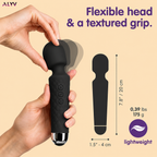 ALYV Rechargeable Full Body Massager for Women & Men | Cordless Electric Handheld Body Massager with Multiple Vibration Modes | Waterproof  Body Massager | Black