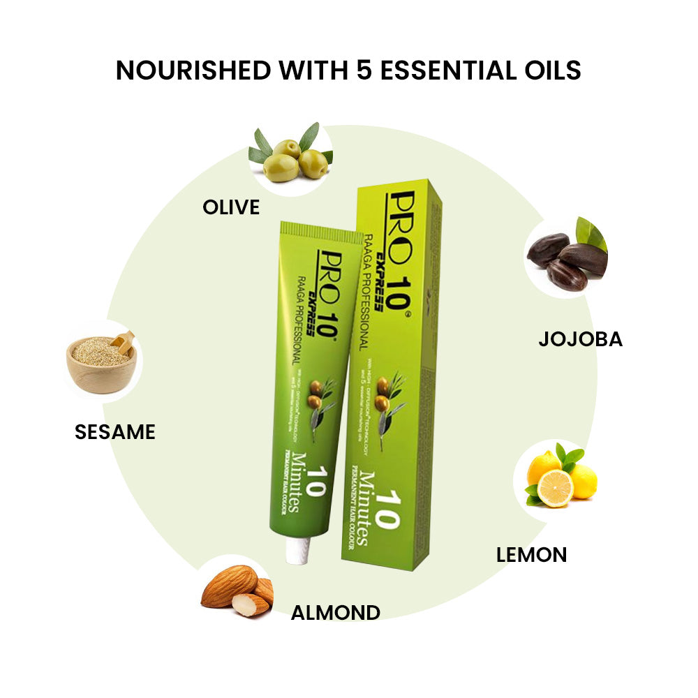 ರಾಗ ವೃತ್ತಿಪರ ಪ್ರೊ 10 ಎಕ್ಸ್‌ಪ್ರೆಸ್ ಪರ್ಮನೆಂಟ್ ಹೇರ್ ಕಲರ್ 5 ಲೈಟ್ ಬ್ರೌನ್