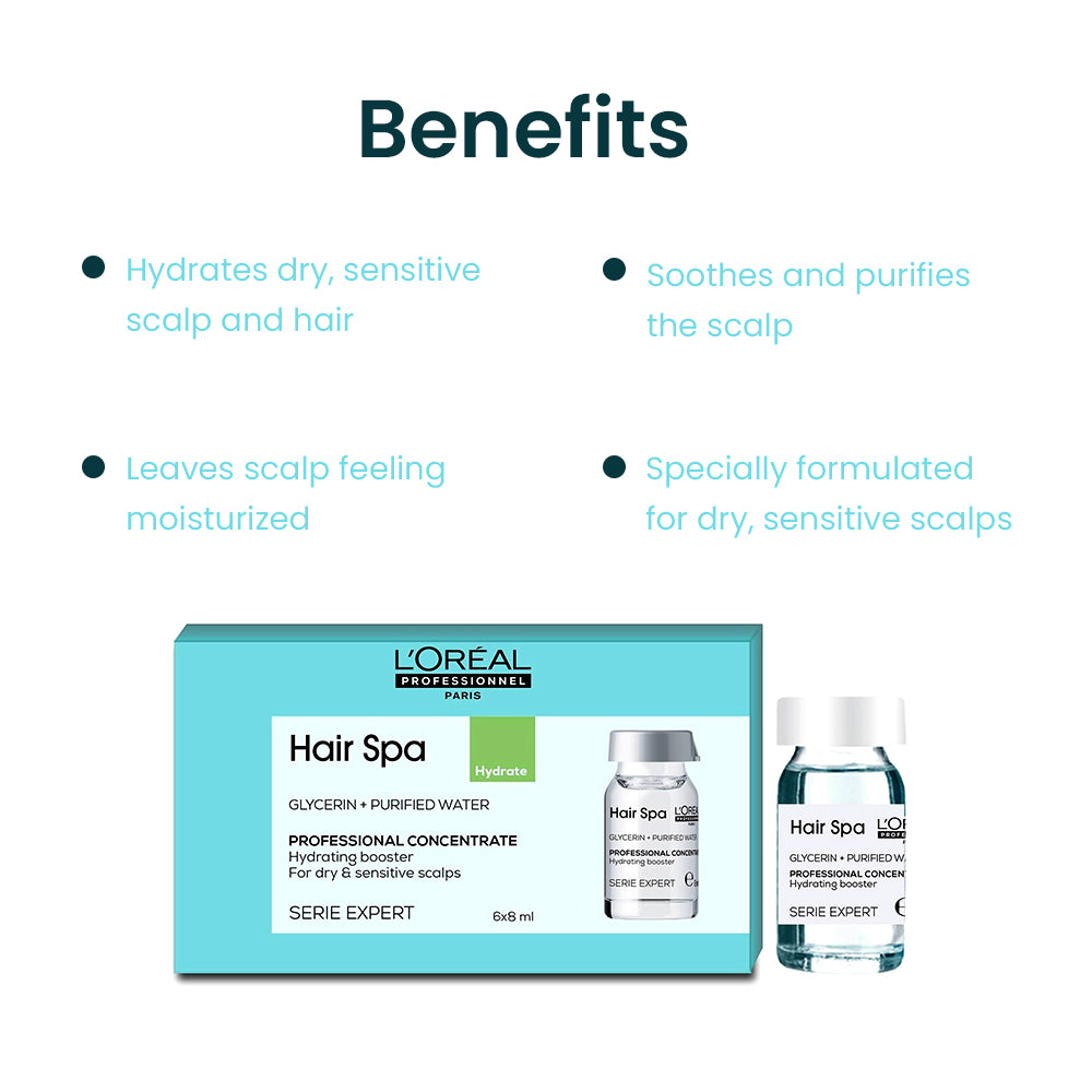 L'Oreal Professionnel Hair Spa Hydrating Concentrate (Pack Of 6)