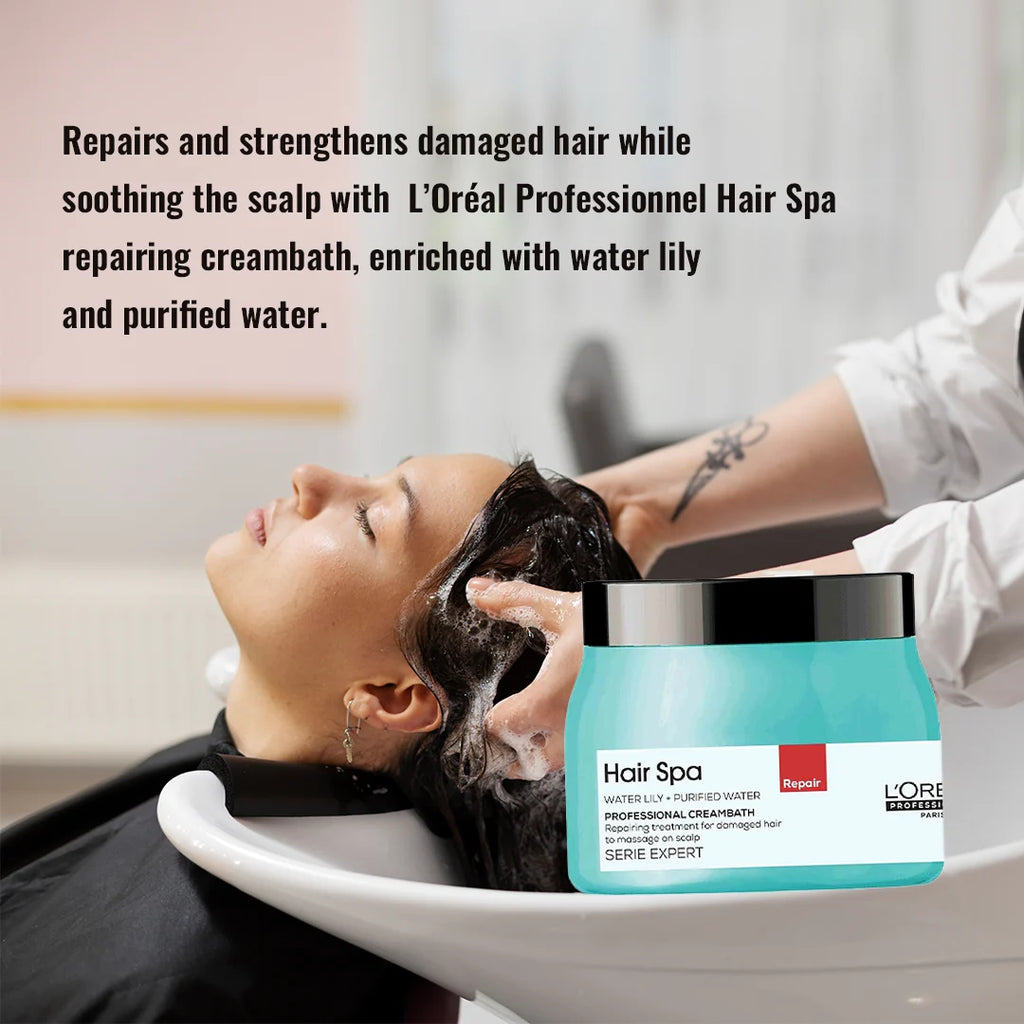 Loreal Hair Spa Repairing Creambath 490ml + Hydrating Concentrate Combo