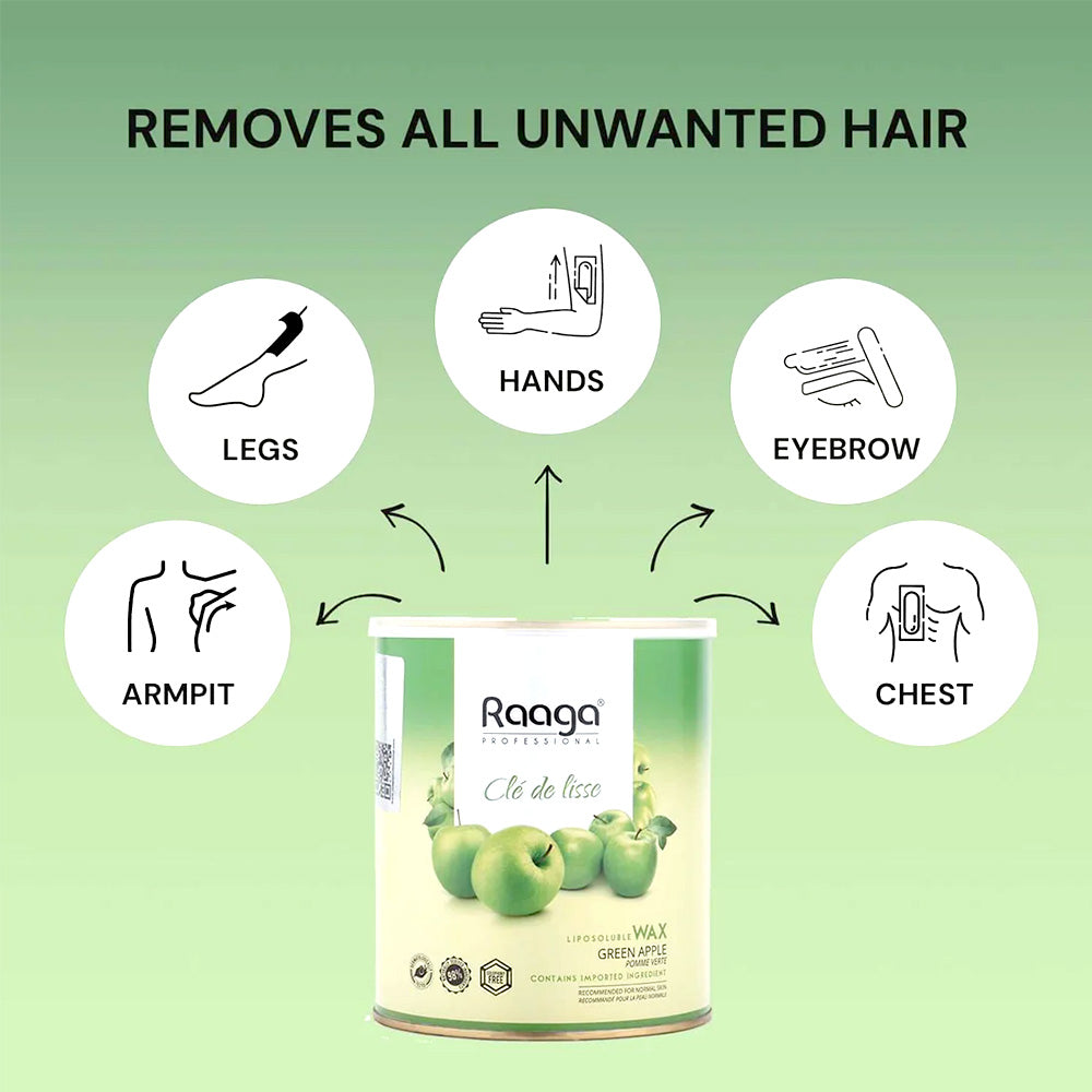 Raaga Professional Liposoluble Wax Green Apple(800Ml)